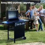 3-Burner Propane Grill with Foldable Shelves