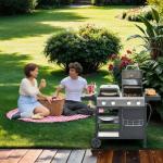 FULOL 4-Burner Propane Grill and Griddle Combo