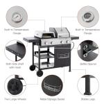 FULOL 4-Burner Propane Grill and Griddle Combo