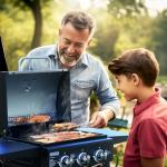 3-Burner Propane Grill with Foldable Shelves