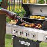 4-Burner Propane Grill with Side Burner & Cover