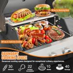3-Burner Propane Gas BBQ Grill with Side Burner