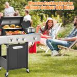 3-Burner Propane Gas BBQ Grill with Side Burner