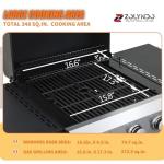 Zolyndo 3-Burner Propane Griddle Grill Combo