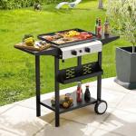 ADREAK 2-Burner Portable Stainless Steel Gas Griddle
