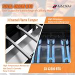 Zolyndo 3-Burner Propane Griddle Grill Combo