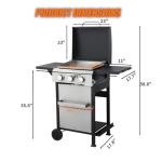 Zolyndo 3-Burner Propane Griddle Grill Combo