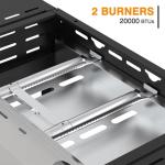 ADREAK 2-Burner Portable Stainless Steel Gas Griddle