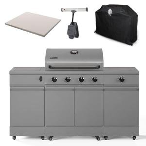 Tytus 5-Burner 60,000 BTU Island Grill with Storage