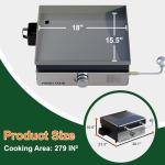 Portable 18-Inch Gas Grill with Hood