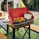 CLEEMAN Portable 2-Burner Gas Grill, Red