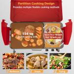 CLEEMAN Portable 2-Burner Gas Grill, Red