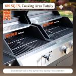 Charcoal and Propane Combo Grill with Side Burner