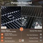 Charcoal and Propane Combo Grill with Side Burner