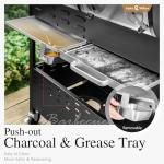 Charcoal and Propane Combo Grill with Side Burner
