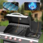 BINMIT 4-Burner Gas Grill with Side Burner