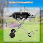 BINMIT Portable Gas Grill for Camping and BBQ
