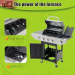 3-Burner Propane Barbecue Grill with Side Burner