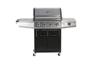 4-Burner Propane Gas Grill with Side Burner