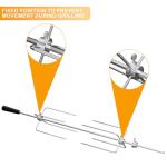 BBQ Grill Rotisserie Kit for 4-Burner Grills