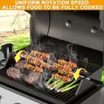 BBQ Grill Rotisserie Kit for 4-Burner Grills