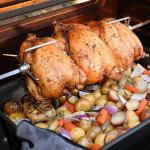 BBQ Grill Rotisserie Kit for 4-Burner Grills