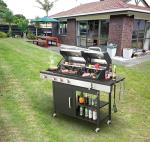 3-Burner Gas and Charcoal BBQ Grill Combo