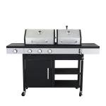 3-Burner Gas and Charcoal BBQ Grill Combo