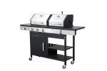 3-Burner Gas and Charcoal BBQ Grill Combo