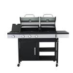 3-Burner Gas and Charcoal BBQ Grill Combo