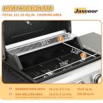 Jaxenor 3-Burner Propane BBQ Grill with Thermometer