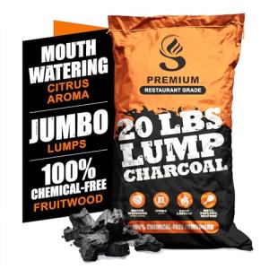 100% Natural Lump Charcoal for Grilling and Smoking