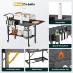 Folding Outdoor Grill and Pizza Oven Table