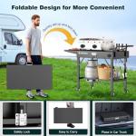 Folding Outdoor Grill and Pizza Oven Table