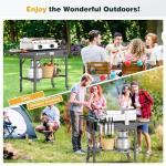 Folding Outdoor Grill and Pizza Oven Table