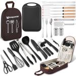 25-Piece Portable Camping Cookware Set