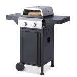 HUGROVE 2-Burner Portable Grill with Pizza Oven