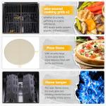 HUGROVE 2-Burner Portable Grill with Pizza Oven
