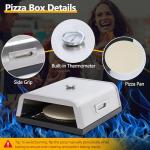 HUGROVE 2-Burner Portable Grill with Pizza Oven