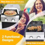 HUGROVE 2-Burner Portable Grill with Pizza Oven