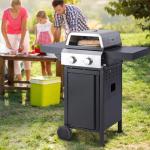 HUGROVE 2-Burner Portable Grill with Pizza Oven