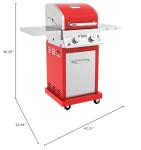 Nexgrill Deluxe 2-Burner Propane Gas Grill, Red