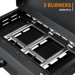 ADREAK 3 Burner Portable Gas Griddle with Hood