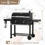 Extra Large Charcoal BBQ Grill with Side Tables