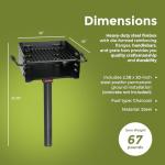 Heavy Duty Steel Charcoal Grill with Swivel Post