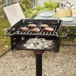 Heavy Duty Steel Charcoal Grill with Swivel Post