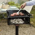 Heavy Duty Steel Charcoal Grill with Swivel Post