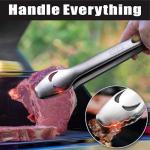 BBQ Tools Set with Tongs, Spatula, Fork, Brush