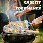 Nesting Grill Baskets with Wooden Handle (2PCS)