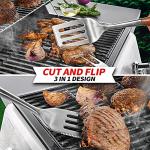Heavy-Duty Wooden BBQ Tools Set with Spatula, Fork, Tongs